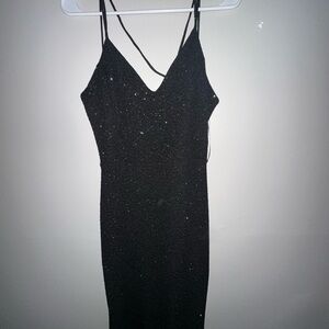 Windsor Black Sleeveless V-Neck Slip Dress